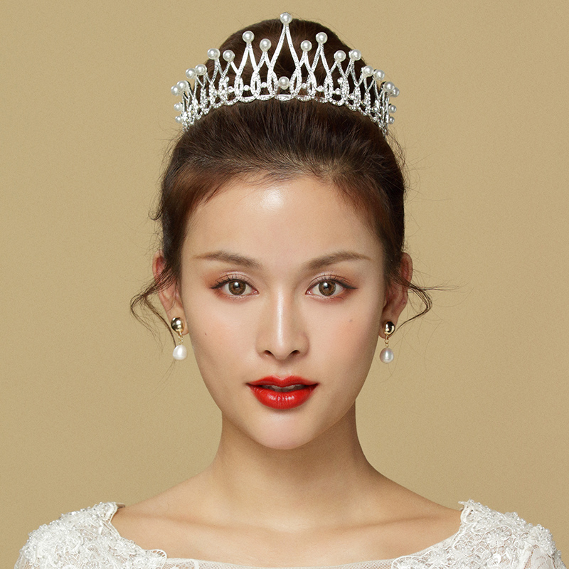 韓式皇冠新娘頭飾婚禮結婚珍珠水鑽水晶公主冠影樓發飾婚紗配飾品在類目 服飾配件/皮帶/帽子/圍巾, 婚紗禮服配件, 皇冠配飾中 - 來自Buy2taobao.com提供專業的淘寶代購服務