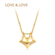 love&love Jewelry Little Prince Fox 18k Gold Diamond Necklace Set