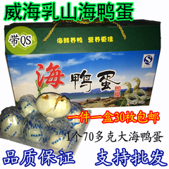 山东特产乳山港海边散养 海鸭蛋  流油即食熟咸鸭蛋30枚礼盒包邮