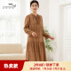 依伽依佳2025春季新款文艺优雅气质百搭洋气长袖连衣裙女EWCL003