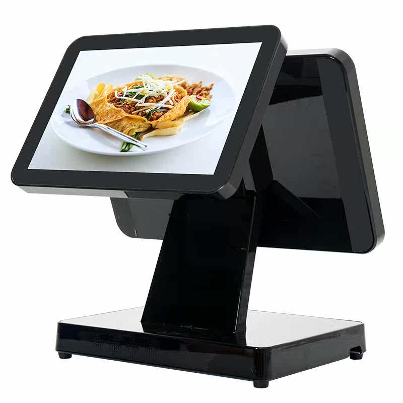 科闪双屏收银机餐饮奶茶店收银一体机收款机触摸屏点餐机收银系统_9折