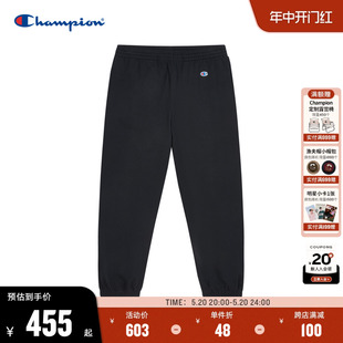 Champion冠军卫裤男2024春季新款复古灰色舒适束脚裤运动长裤美式