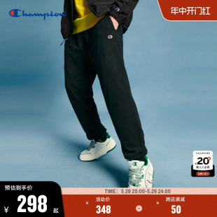 Champion冠军卫裤男2024夏季新款分割休闲长裤束脚裤美式束脚灰色