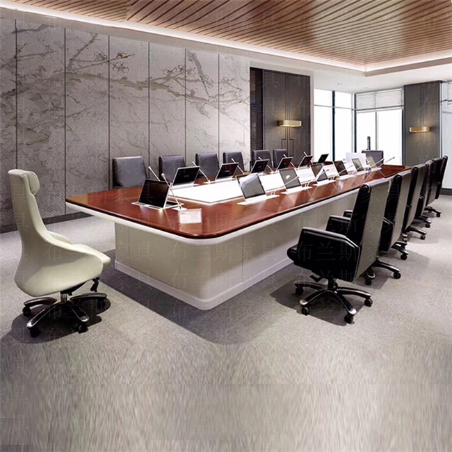 木皮会议台油漆会议桌图片