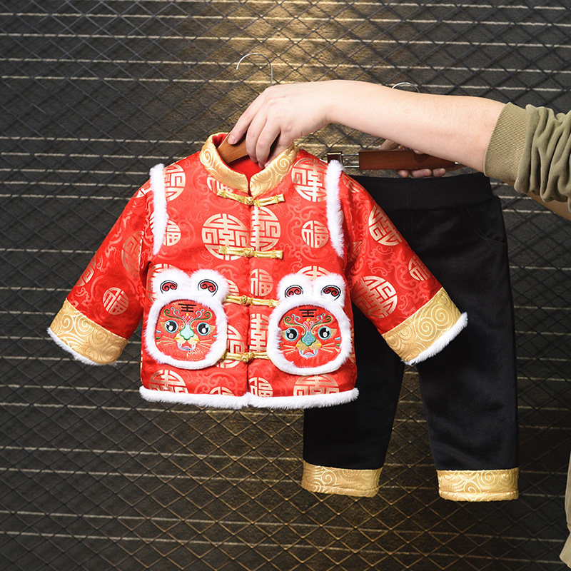 拜年装套装男童已售100新品天猫￥168折后价￥108男童中国风唐装宝宝