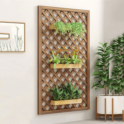 防腐木栅栏网格篱笆花园围墙装饰爬藤架围栏户外庭院阳台花架隔断