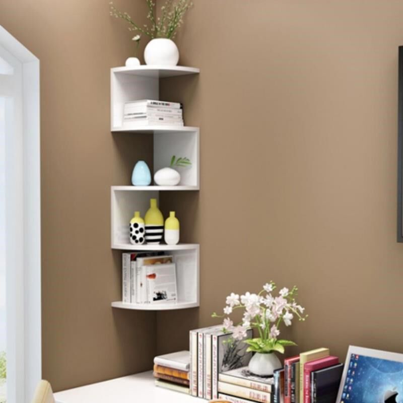 墙上客厅墙角架美甲店墙壁置物架壁架书架卧室壁挂小房子转角——dhp