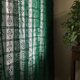 出口法式纯棉线钩针花边绿色窗帘美式复古蕾丝纱帘乡村遮阳窗纱