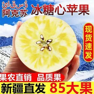 新疆阿克苏正品冰糖心苹果水果新鲜10斤整箱应当季正宗富士平果