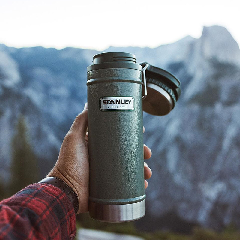 美国stanley史丹利复古不锈钢户外露营法压咖啡保温杯旅行水杯