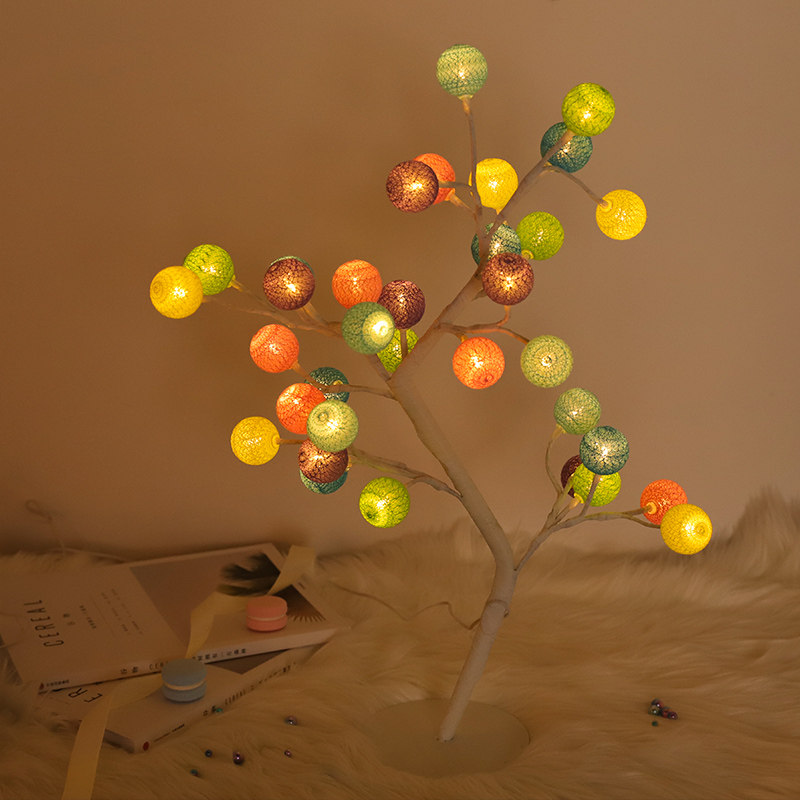 泰国线球彩灯小彩灯串闪灯节日彩球灯电池led婚礼灯饰新年usb彩灯