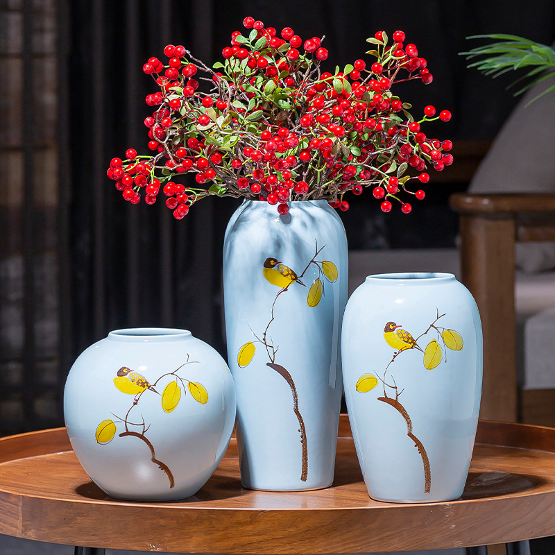 现代简约新中式景德镇陶瓷花瓶客厅电