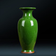景德镇开片钧瓷陶瓷绿色花器摆件中式客厅插花家居新中式花瓶瓷器