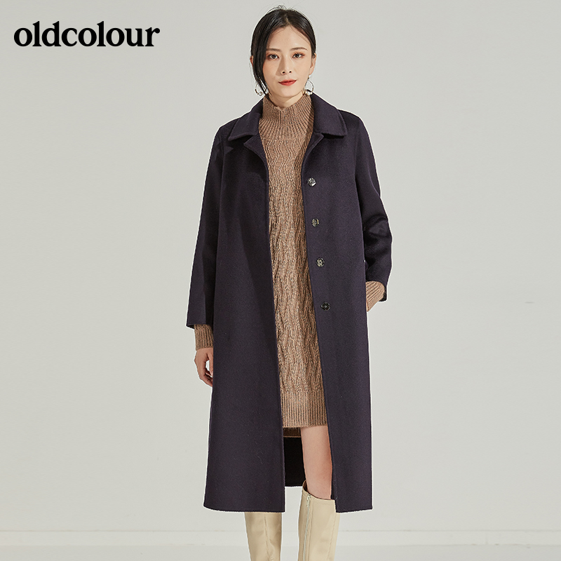 oldcolour欧珂时尚手工呢料长外套GL41156981-3199