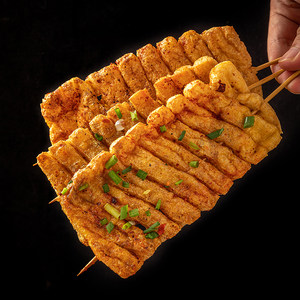 豆腐串20串拉丝豆腐烧烤串兰花干串干豆腐关东煮麻辣烫商用火锅串