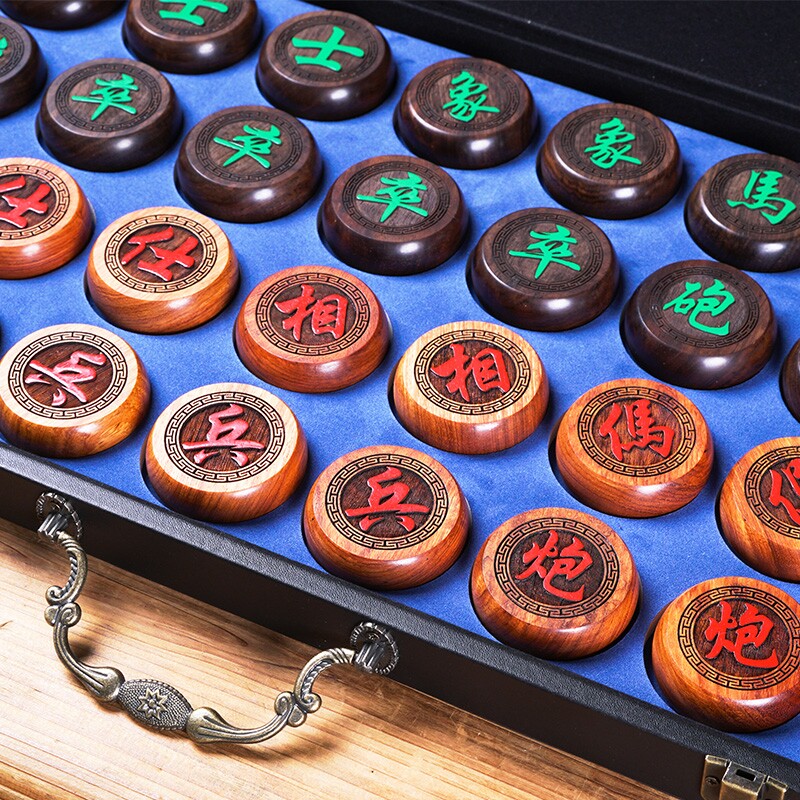 高档礼品刻字定制红木中国象棋实木折叠棋盘礼盒中国象棋