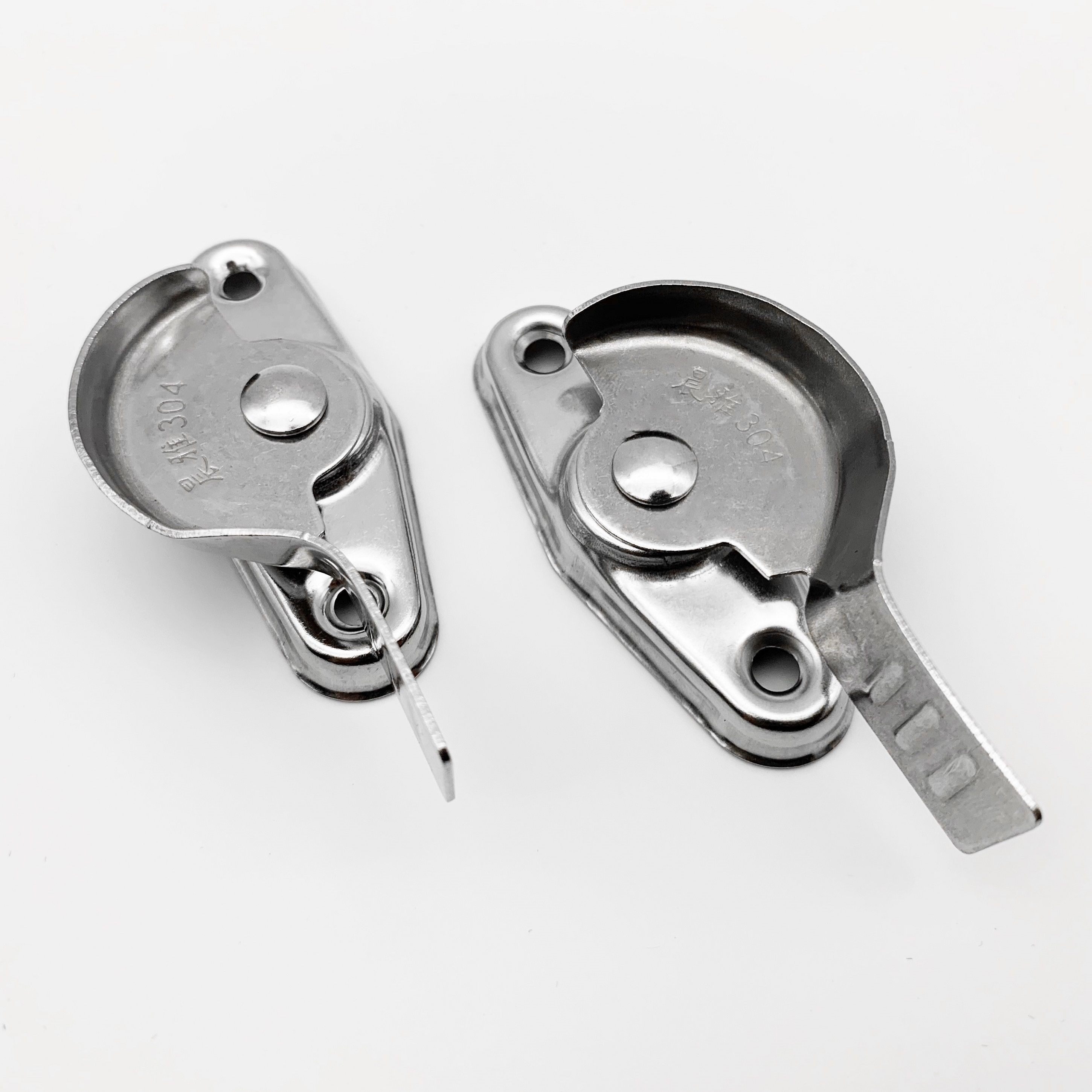 代购老式不锈钢月牙锁窗锁塑钢窗锁扣推拉门窗配件铝合金门窗