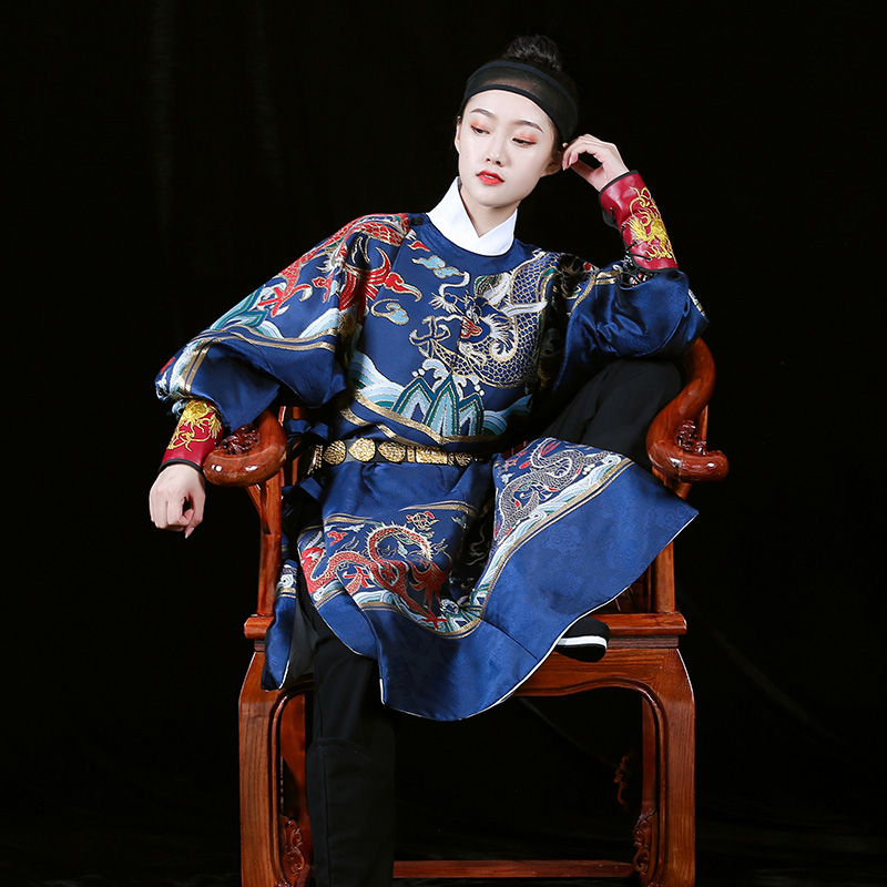 如梦霓裳原创传统汉服配饰圆领袍腰带革带明革带飞鱼服曳撒蟒袍