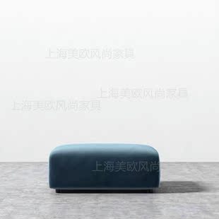 新品美式丝绒法式衣帽间凳子沙发凳轻奢沙发客厅方形小矮凳布艺换