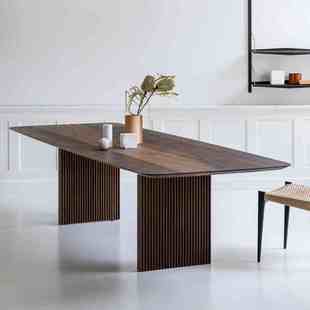 北欧实木餐桌设计师白蜡木办公桌会议桌极简书桌电脑桌长方形饭桌