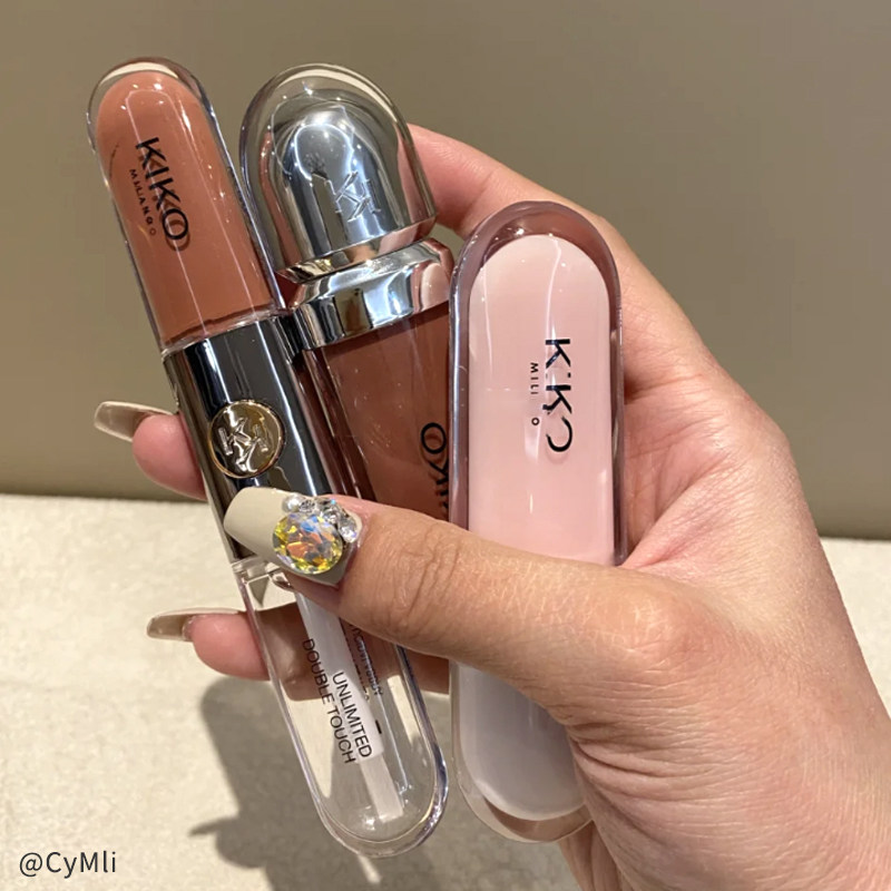 kiko双头唇釉唇蜜103口红126镜面水光唇彩奶茶豆沙色女官方旗舰店-mc