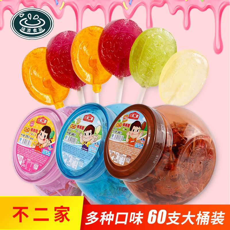 不二家棒棒糖批发60支桶装儿童节礼物网红零食硬糖果喜糖散装混合|ruв категории закуски/орехи/специальность, конфеты/желе/пудинг, конфеты - от Buy2taobao.com для оказания профессиональной услуги покупки агента Taobao