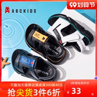 abckids童鞋夏季舒适露趾休闲时尚软底防滑沙滩鞋魔术贴男童凉鞋