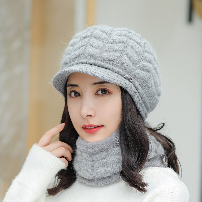 高档中老年帽子女冬毛线帽妈妈帽秋冬女式加绒冬天保暖女士冬实用