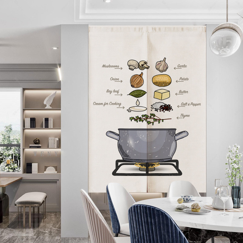 一折厨房门帘 半帘 餐厅 个性