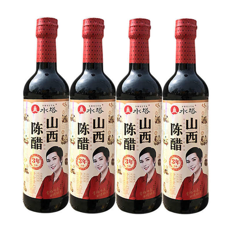 富华优选清徐陈醋正宗酿造食醋 水塔老陈醋420ml三年陈酿4度4瓶装