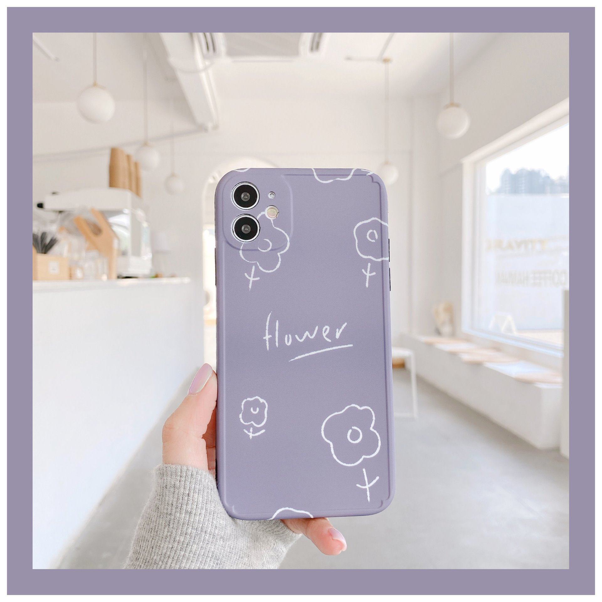 ins简约文艺小花适用13promax苹果11硅胶xs/xr手机壳iphone12防摔