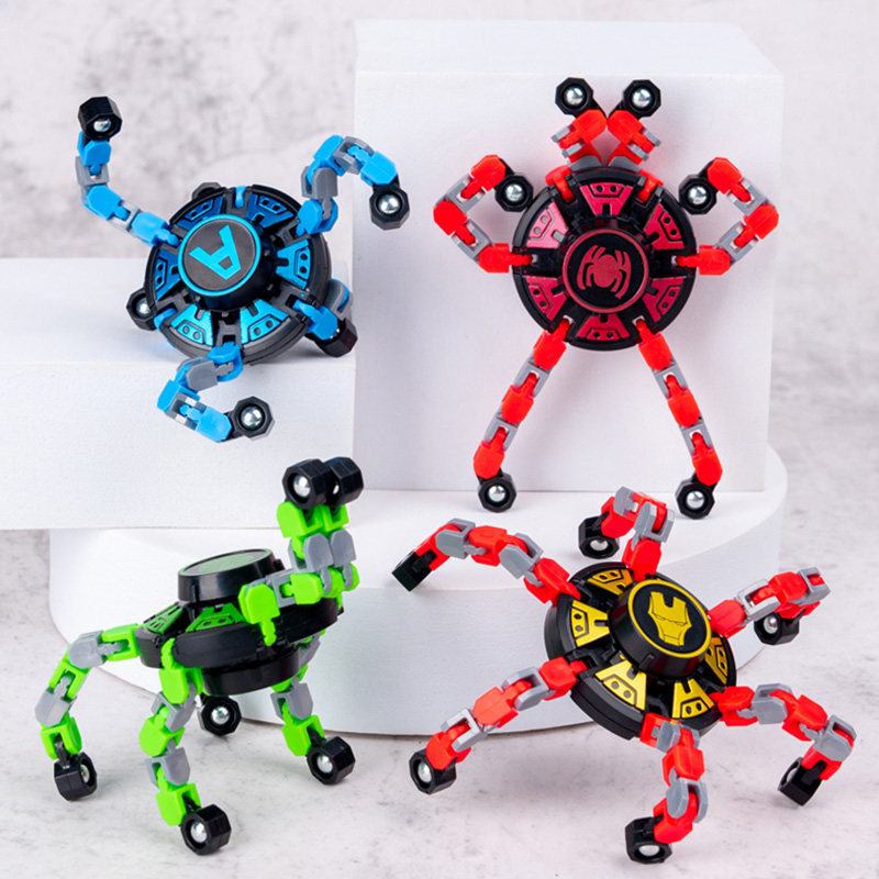 指尖陀螺儿童玩具男孩黑科技新奇好玩的变形百变手指旋转解压神器