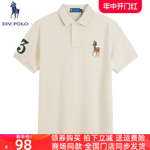 【纯棉】DIVPOLO保罗短袖Polo衫男2024夏季新品体恤上衣MA0222482