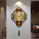 中国风挂钟客厅家用钟表新中式轻奢黄铜装饰时钟万年历静音石英钟