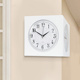 白色两面挂钟客厅家用时尚墙壁转角挂表现代简约双面时钟拐角钟表