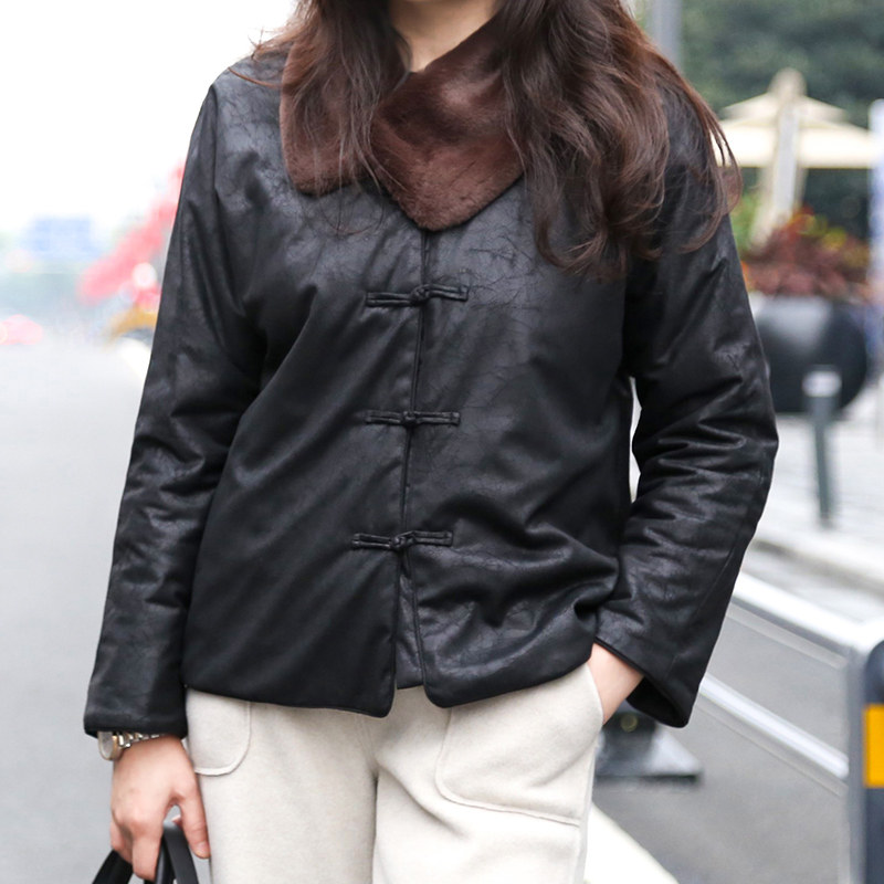 对襟中式棉袄女