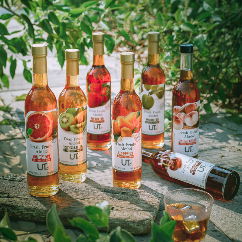 uta优獭纯果肉发酵水果酒精品低度女士水果酒500ml口感细腻顺滑