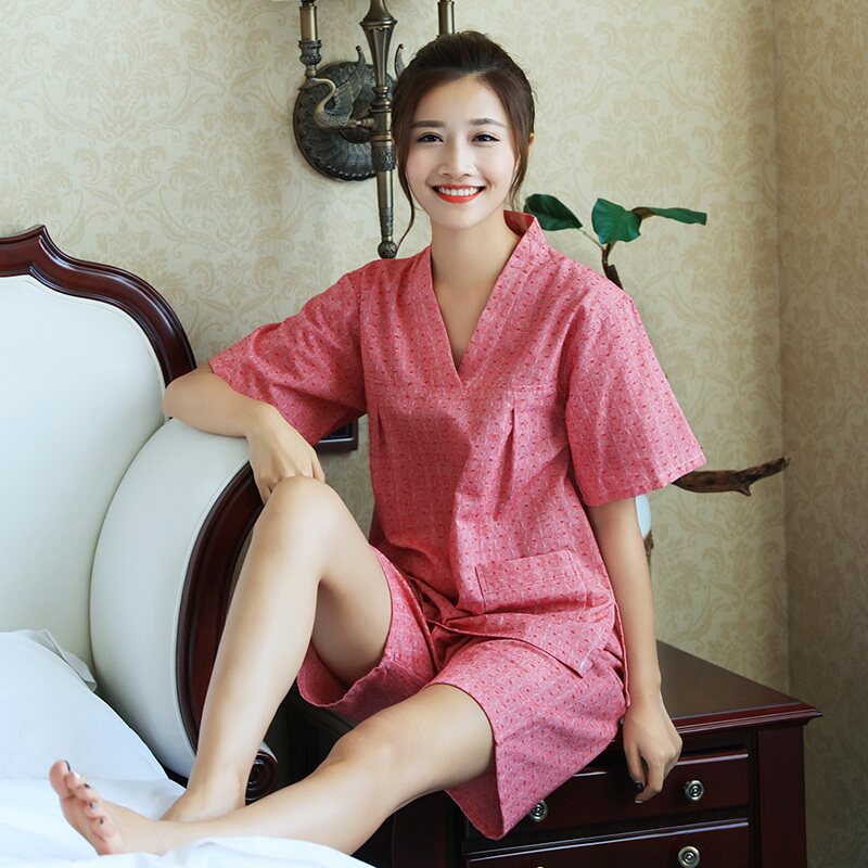 安然纳米汗蒸服女款100%纯棉全棉情侣男款大码洗浴桑拿足疗美容服