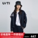 uti尤缇2022秋季新款 学院风休闲缎面夹克外套女外搭UH307084A328