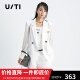 uti尤缇2022夏季新款 欧根纱白色西装外套女外搭上衣UH207102A451