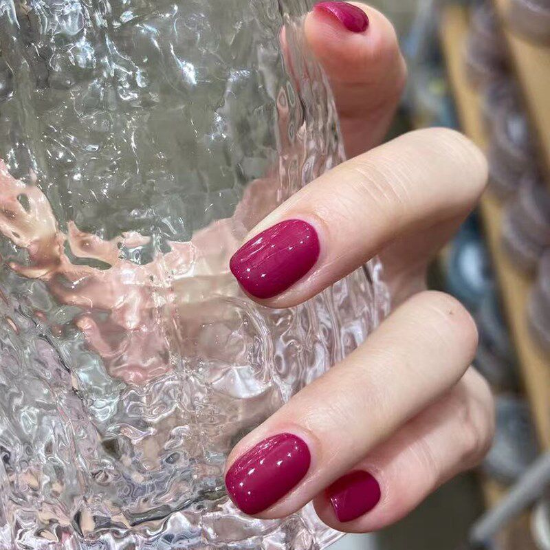 2021年新色玫红色指甲油指甲油适合夏天的脚趾甲油少女免烤可撕拉