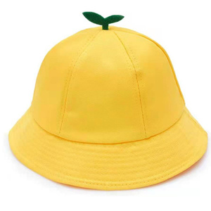 日本小黄帽小学生防晒儿童渔夫帽幼儿园帽定制logo夏季太阳帽子新
