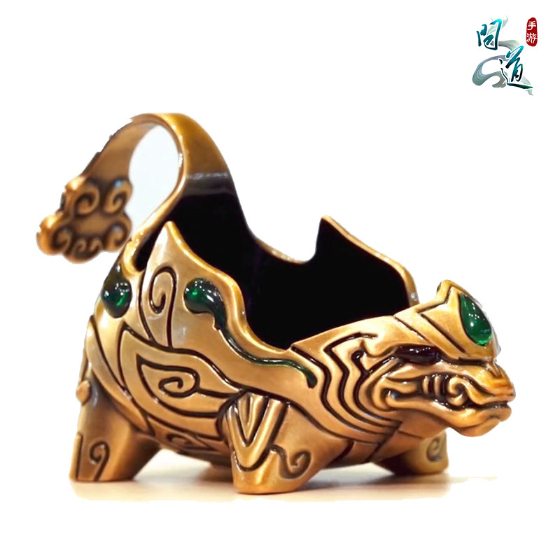 问道手游周边 混元金斗 古铜摆件  官方正品