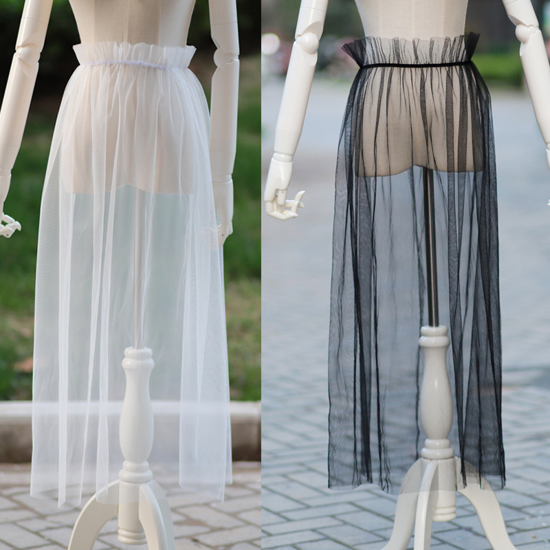 透视半身裙纱裙