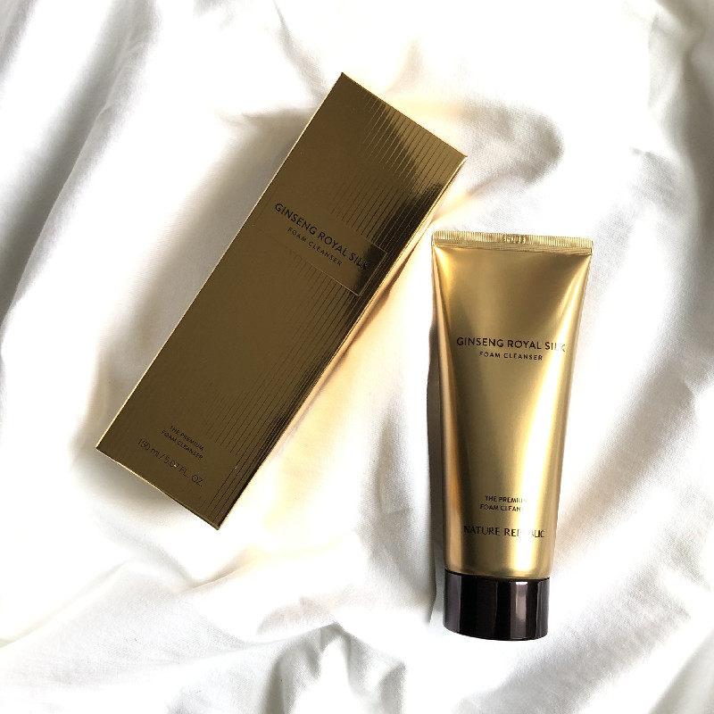 韩国naturerepublic自然乐园人参蜂王浆丝柔洗面奶抗皱保湿洁面乳