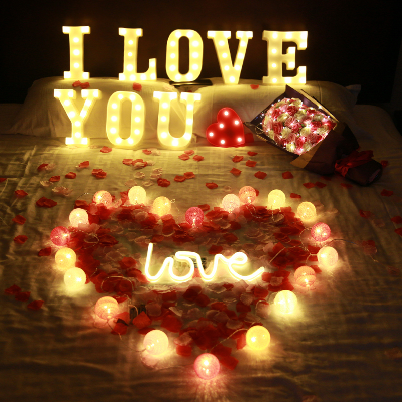 led字母灯求婚告白布置创意用品后备箱惊喜表白生日布置浪漫装饰在类目 节庆用品/礼品, 装饰灯中 - 来自Buy2taobao.com提供专业的淘宝代购服务