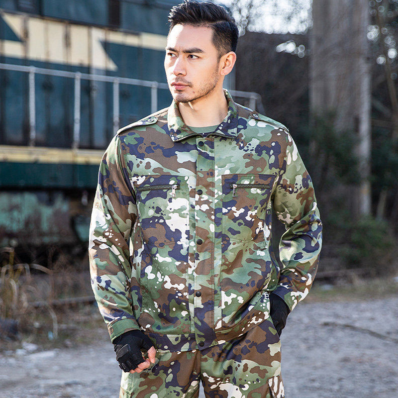 战地野牛旗舰店-薄款迷彩服套装男夏季新款耐磨大学生新式