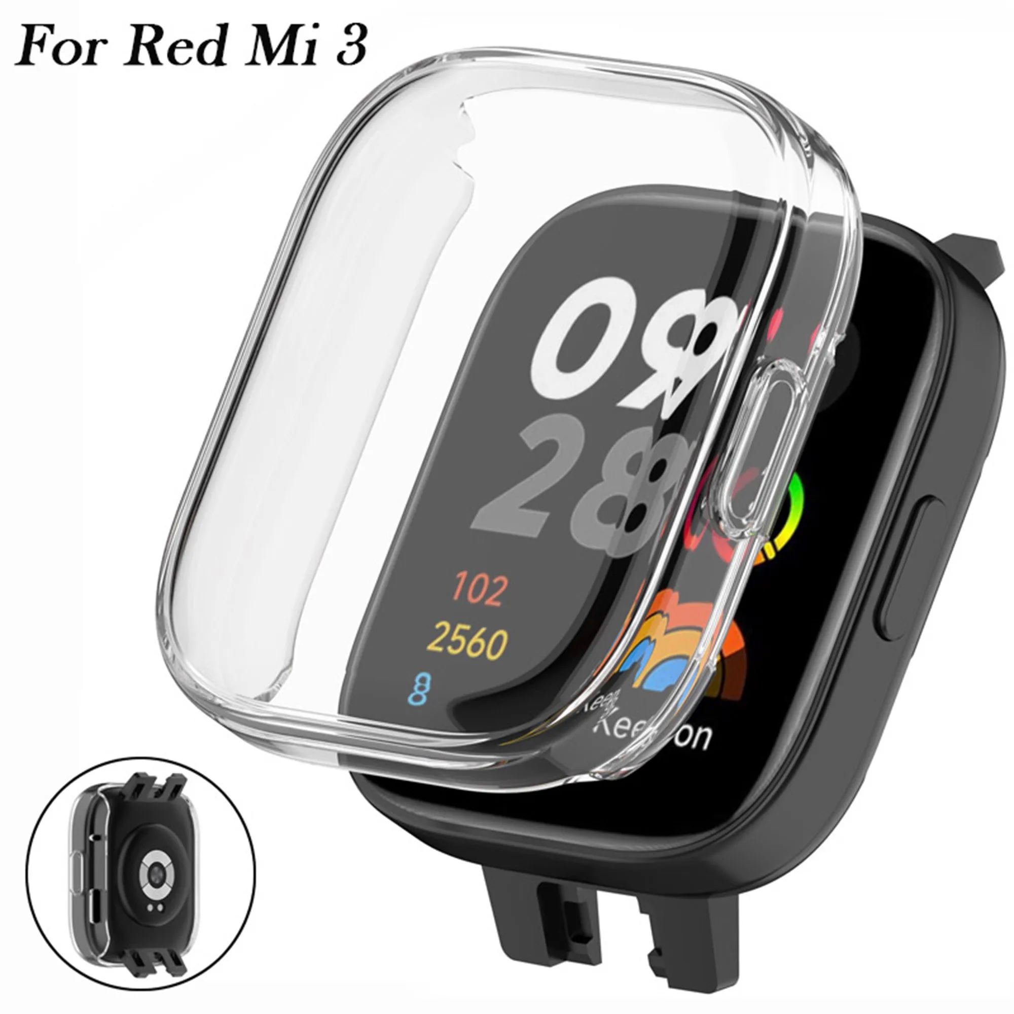 Soft Silicone Case For Redmi Watch 3 Smart Watchband Screen