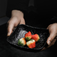 日式粗陶瓷异形沙拉碗面碗大水果盘复古手工西餐具微波炉家用食器