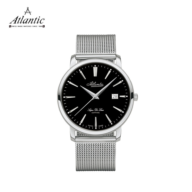 atlantic大西洋瑞士手表男石英表milanese钢带表5bar防水64356.41